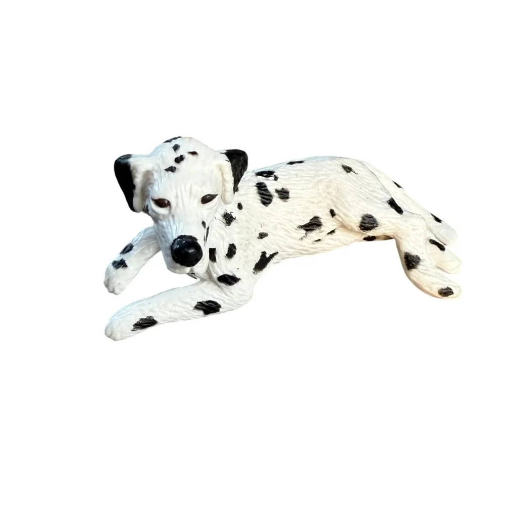 Vintage 1994 MEG Inc‎ Dalmatian Puppy Dog Figurine Lying Down Miniature Toy